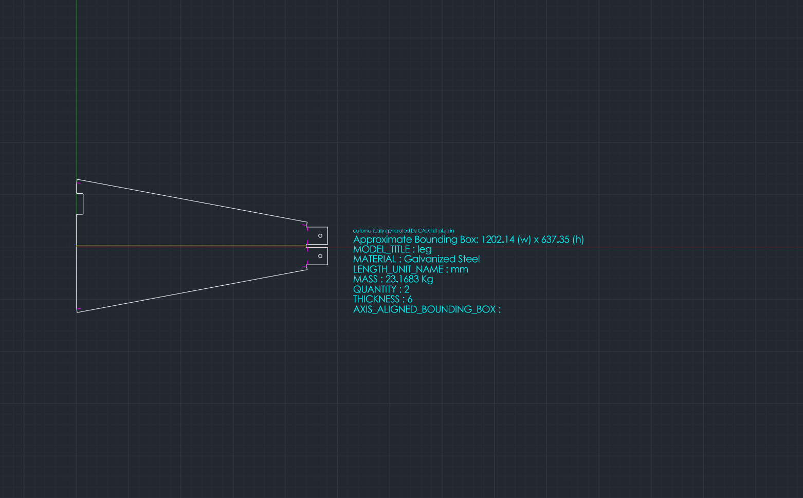 write metadata in dxf